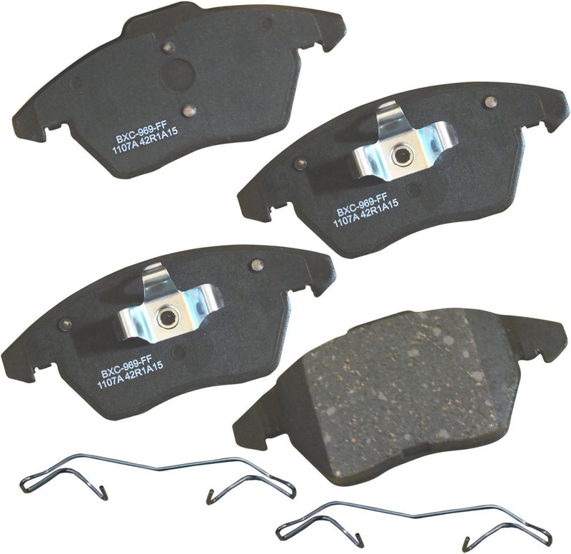 Bendix Premium SBC1107A Ceramic Brake Pads for Select Models Audi A1 Quattro,S3,TT,525i,530i,X5 308 Altea XL Ibiza,Toledo,Beetle,Golf CC,Polo,Rabbit - Image 1
